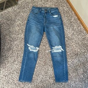american eagle high rise mom jeans
